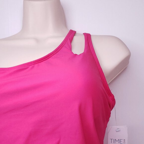 new Swimsuit Tankini Top Bikini Bottom Shoulder Scrunch Butt SMALL 4 6 Barbie - Picture 2 of 12